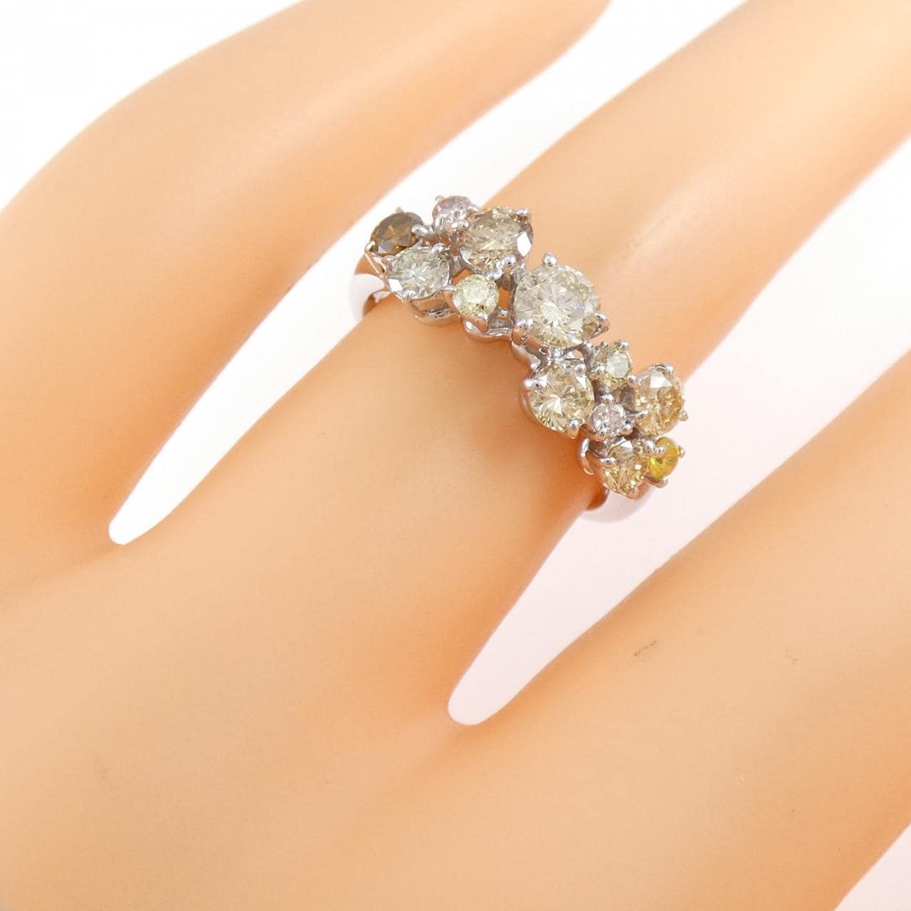 K18WG ダイヤモンド リング 1.00CT