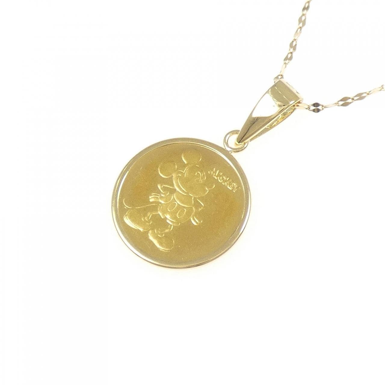 K18YG(枠) コイン ネックレス