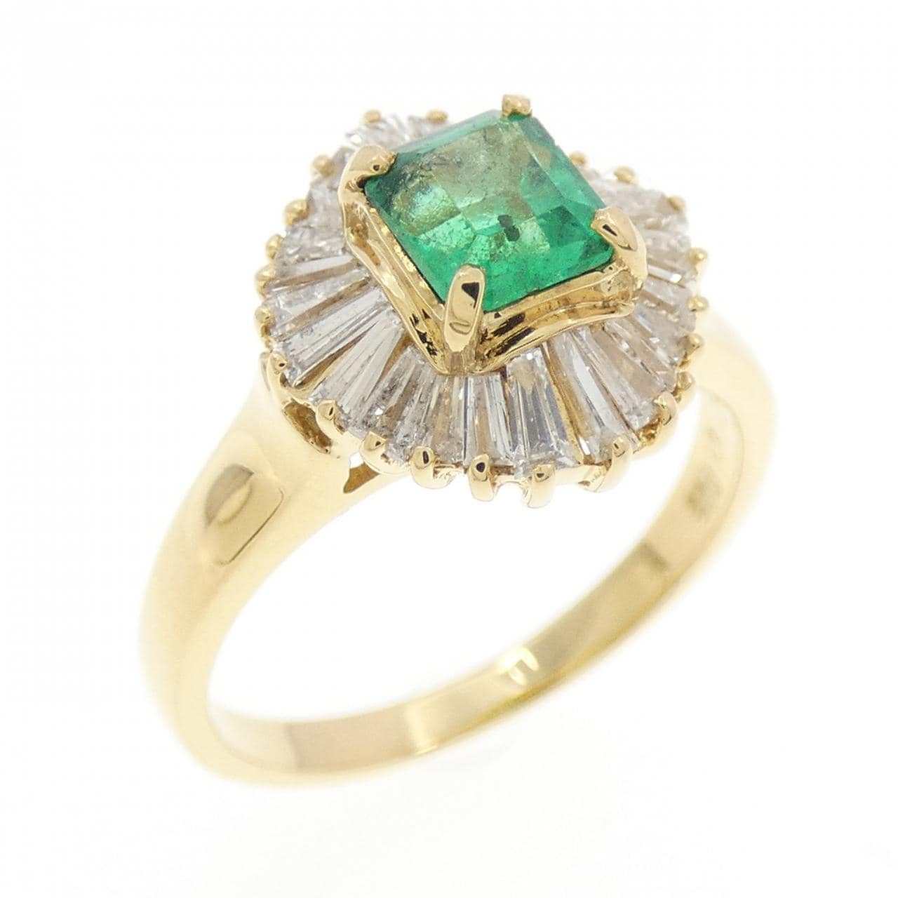 K18YG エメラルド リング 0.47CT