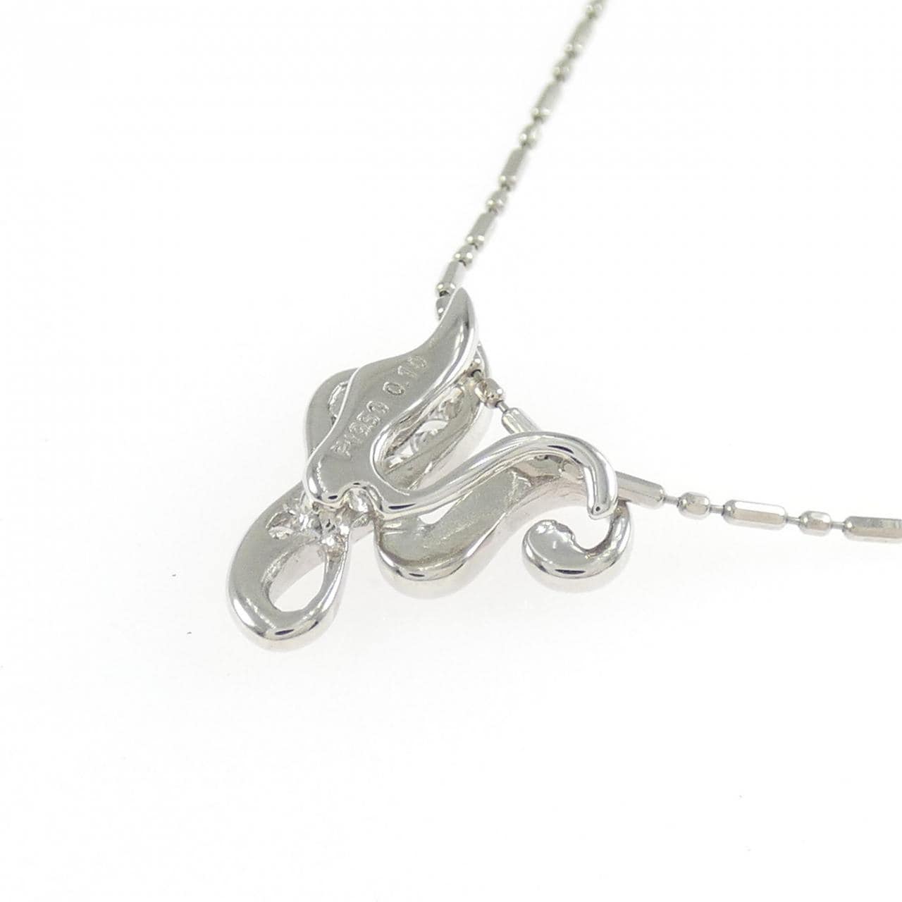 PT950/PT850 イニシャルY ダイヤモンド ネックレス 0.10CT