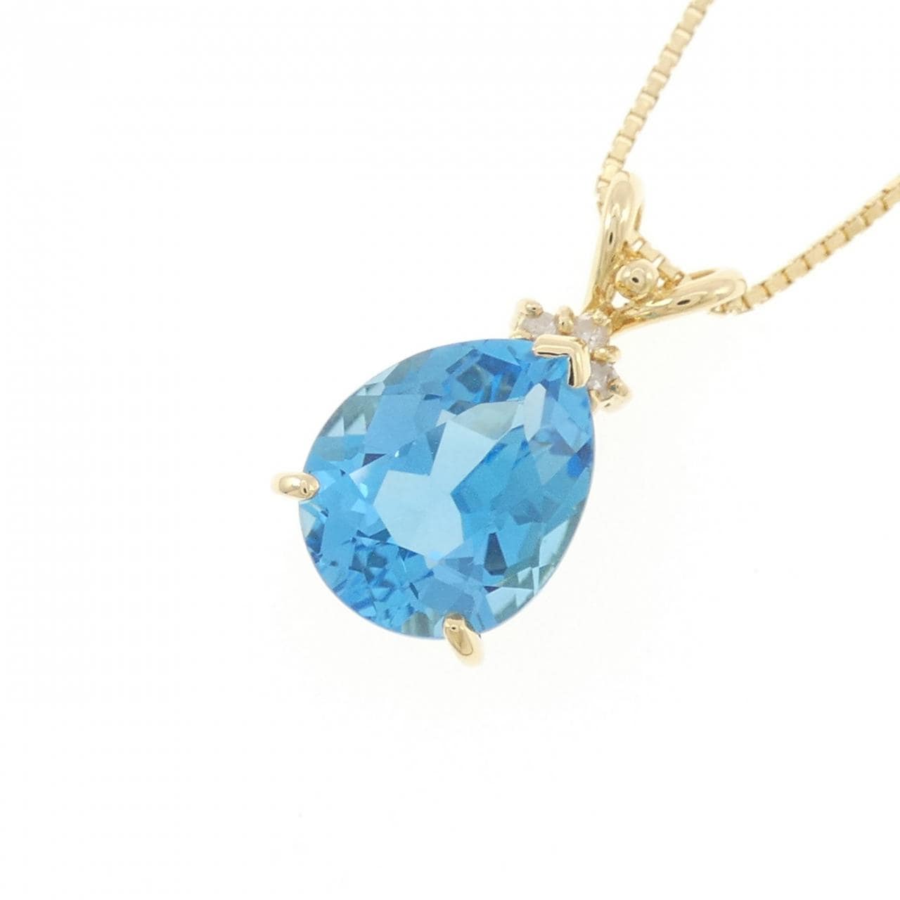 K18YG ブルートパーズ ネックレス 5.00CT