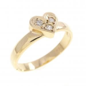 K18YG ハート ダイヤモンド リング 0.06CT