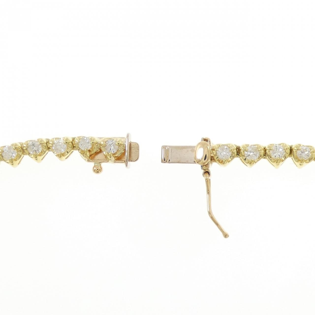 K18YG ハート ダイヤモンド ネックレス 5.00CT