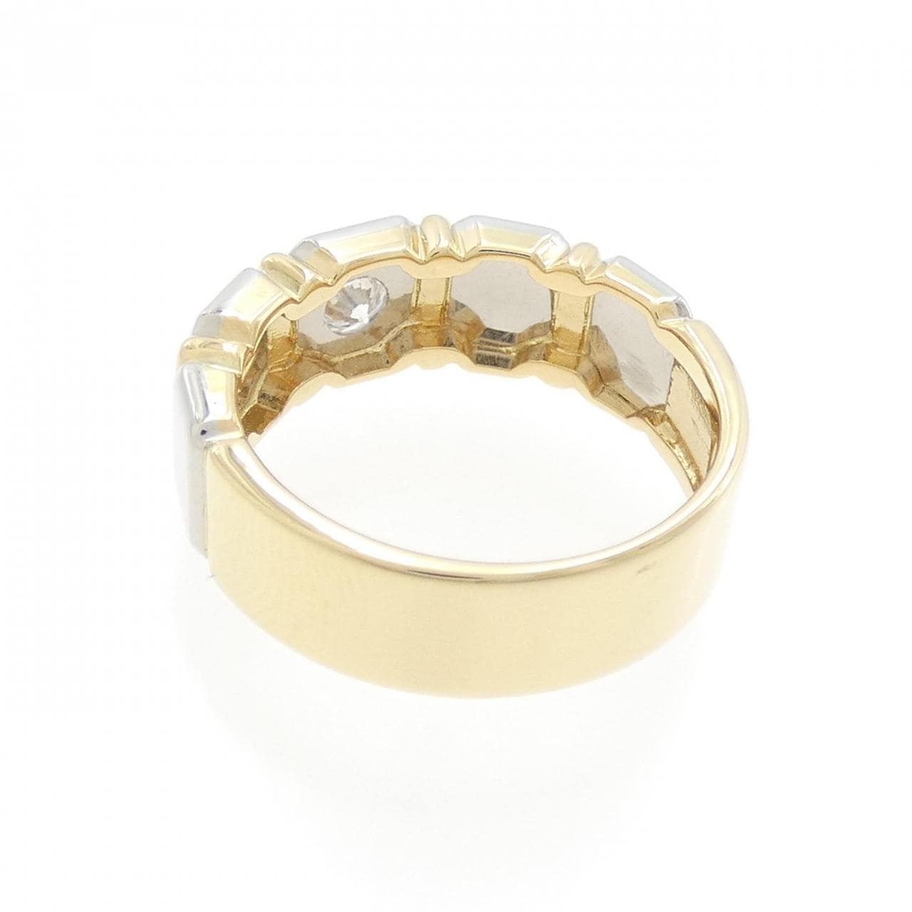 K18YG/PT ダイヤモンド リング 0.22CT