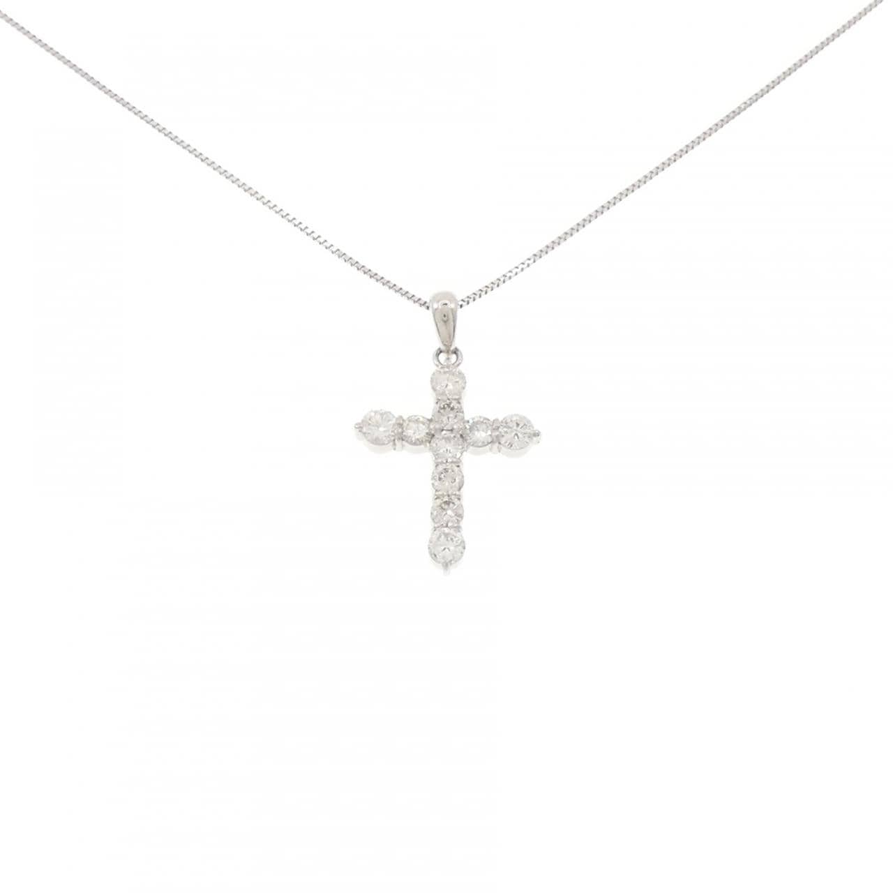 PT900/PT850 クロス ダイヤモンド ネックレス 1.00CT
