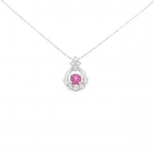 K18WG ルビー ネックレス 0.41CT
