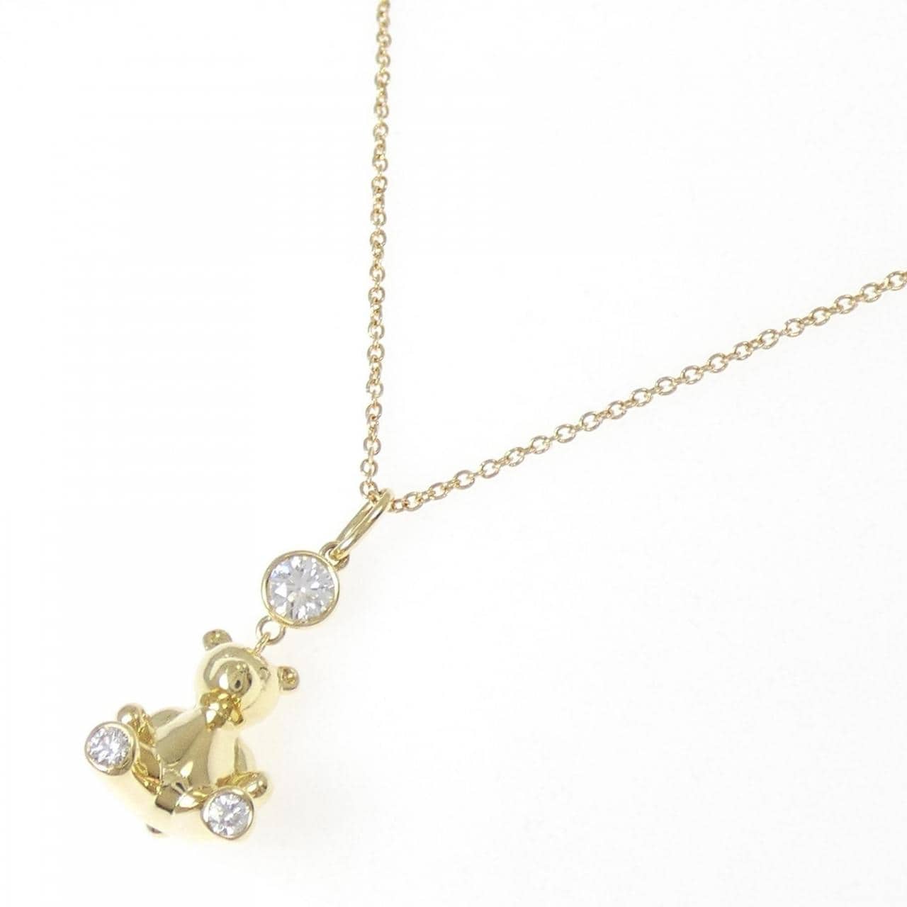 ギメル ベア ダイヤモンド ネックレス 0.306CT