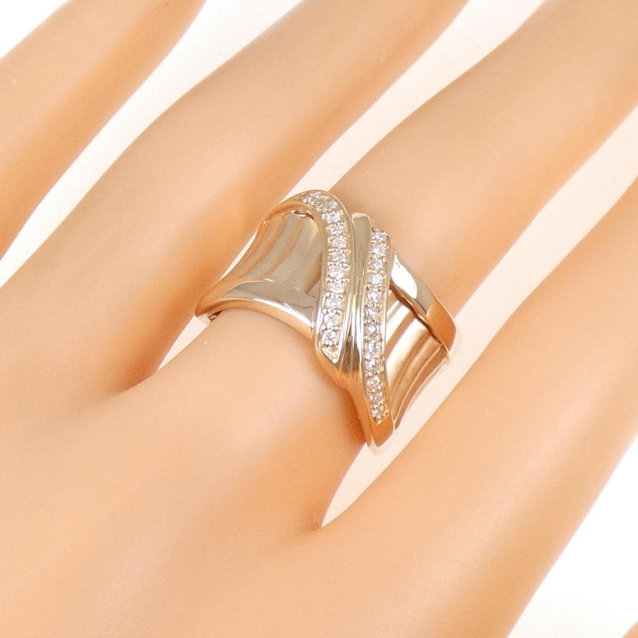 K18PG ダイヤモンド リング 0.21CT