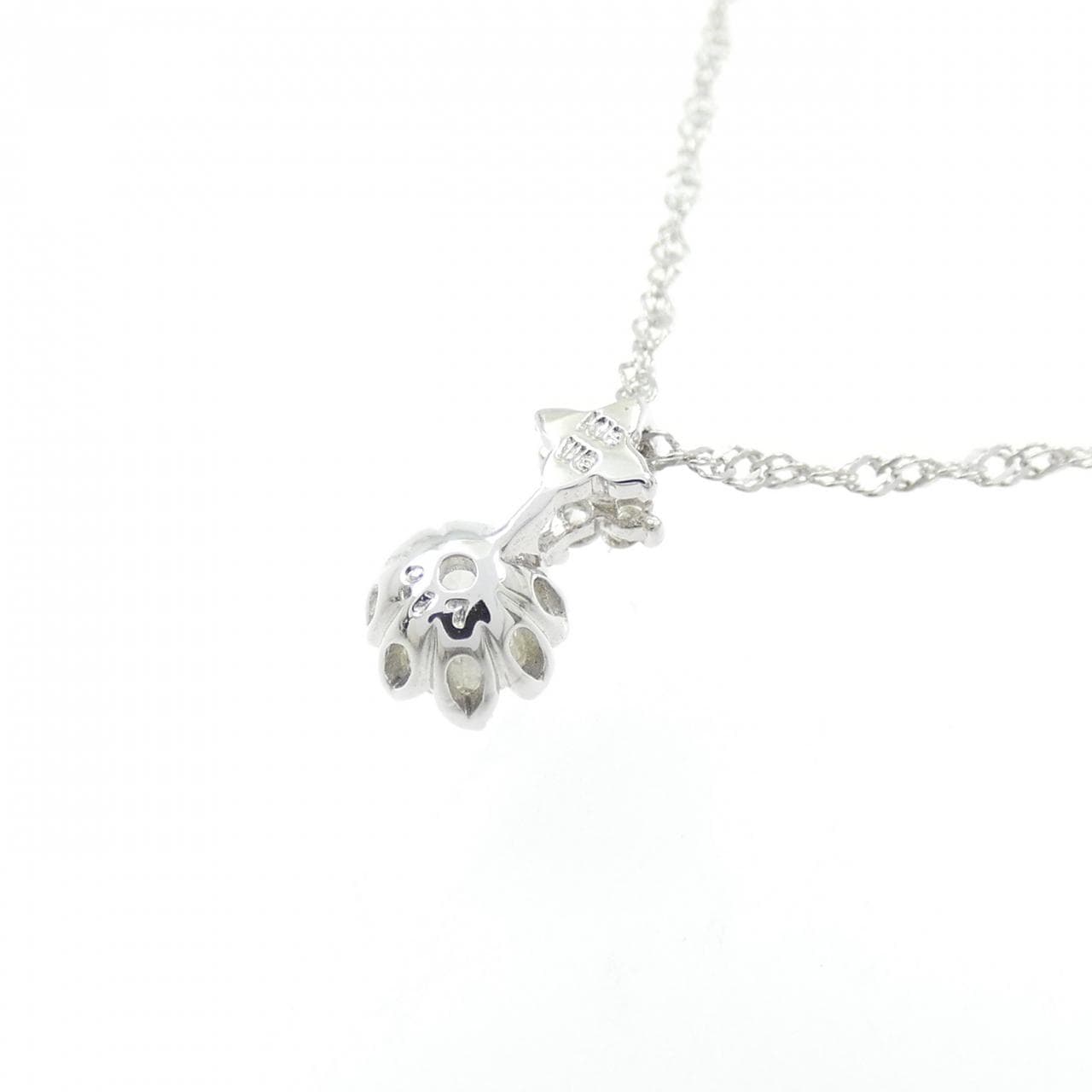 K18WG ダイヤモンド ネックレス 0.17CT