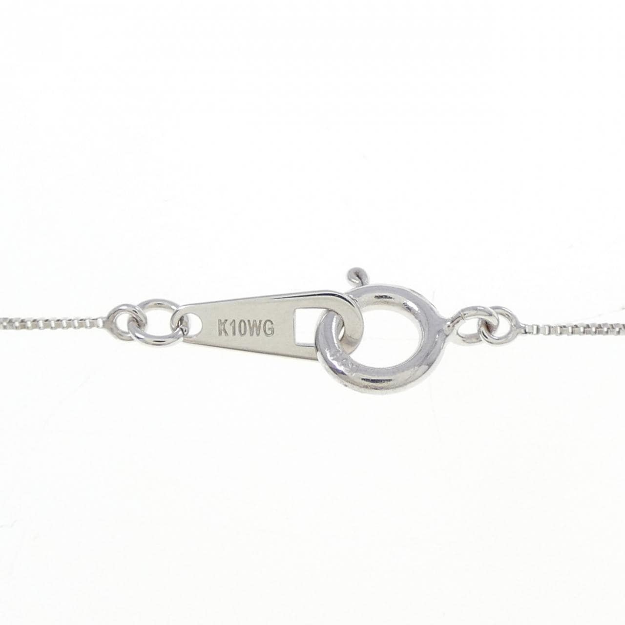 K18WG/K10WG ハート サファイヤ ネックレス