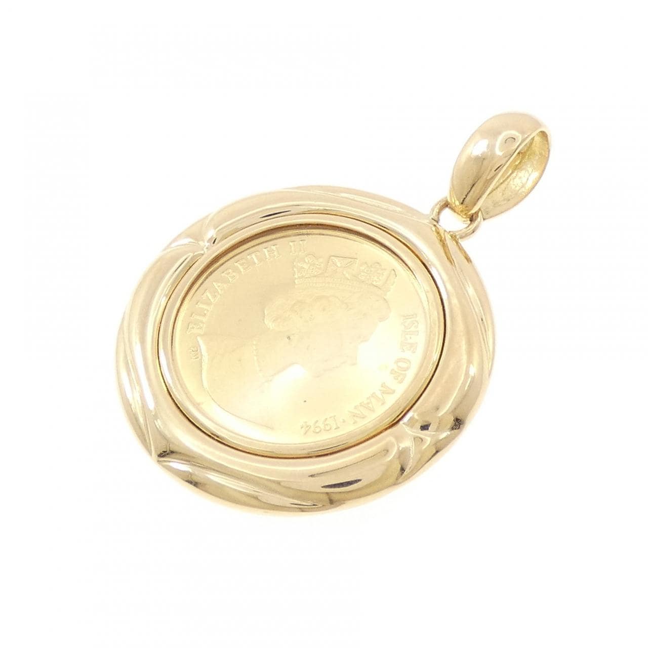 K18YG(枠) コイン ペンダント