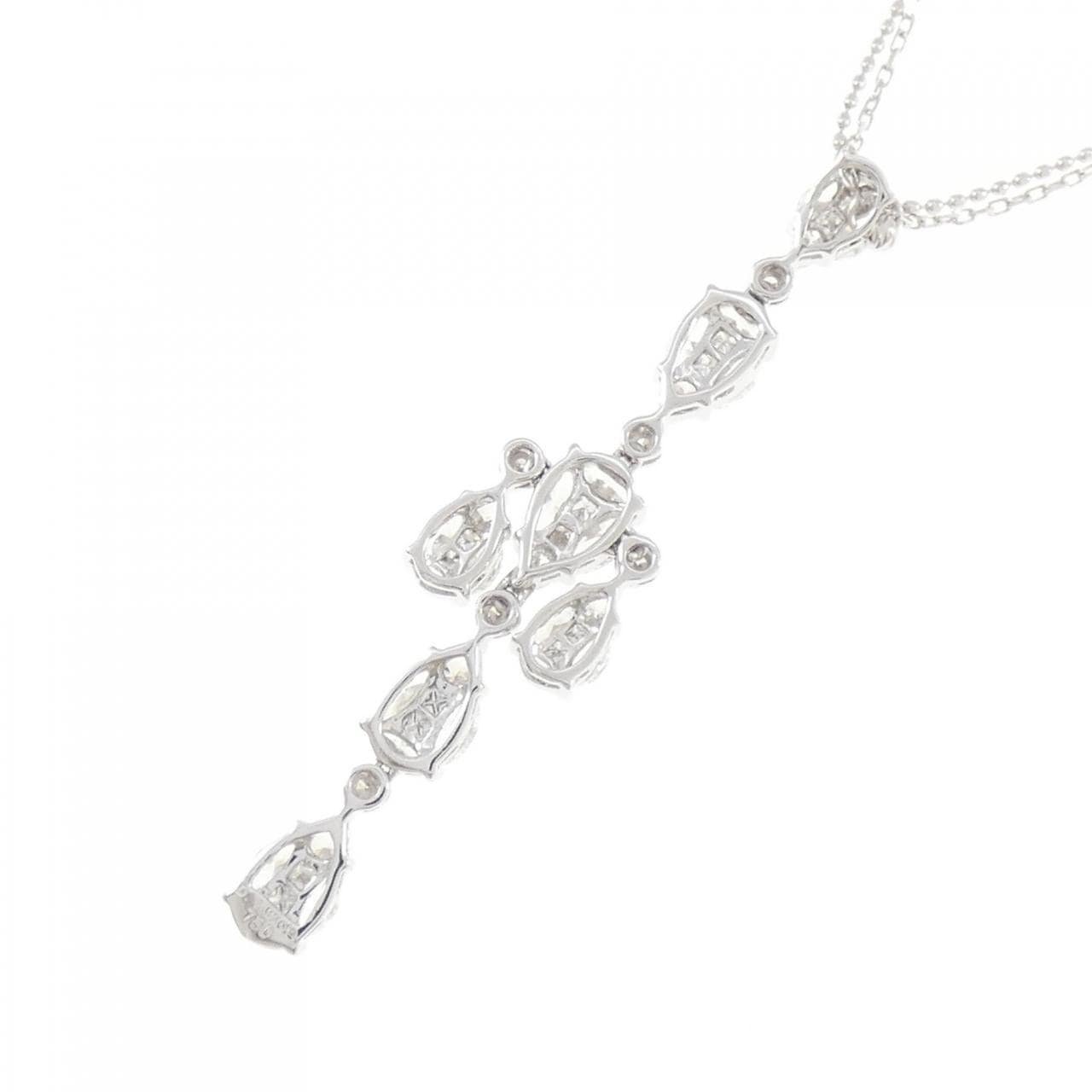 750WG/K18WG ダイヤモンド ネックレス 1.92CT