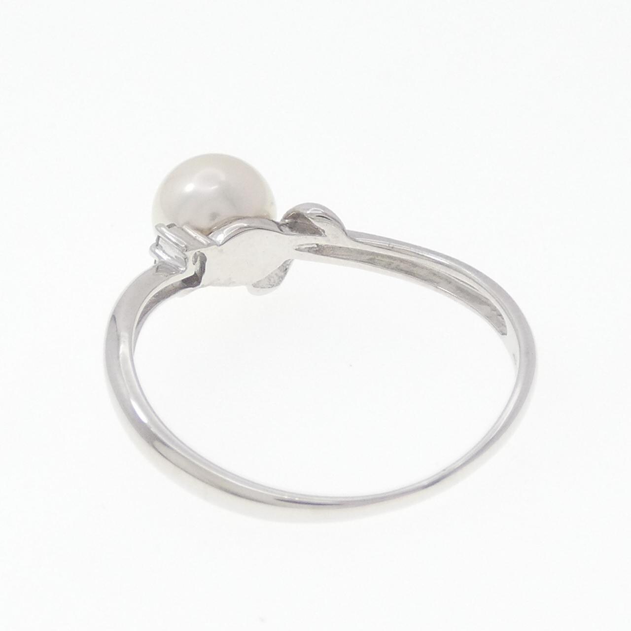 K18WG Akoya珍珠戒指，6.2毫米