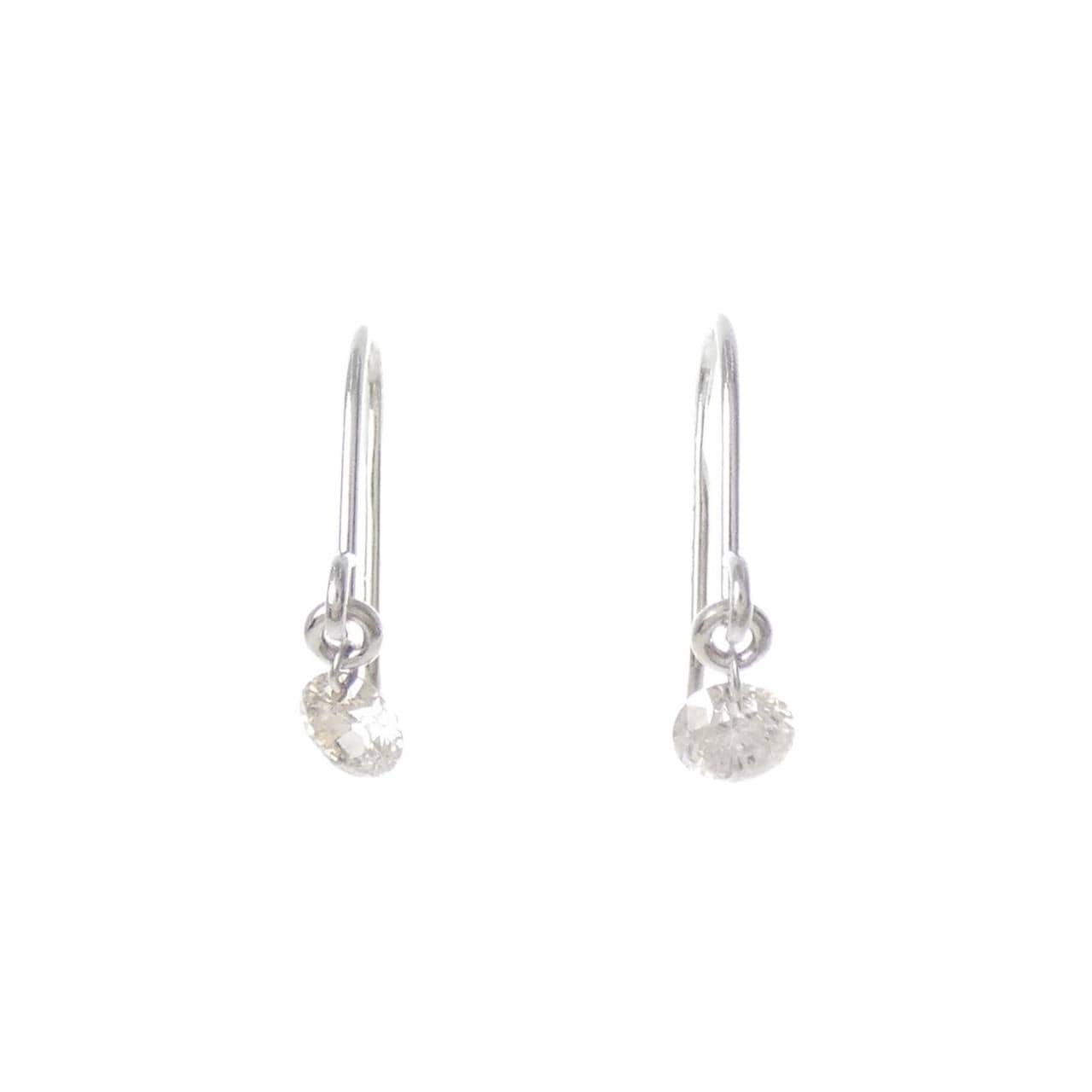 K18WG ダイヤモンド ピアス 0.20CT