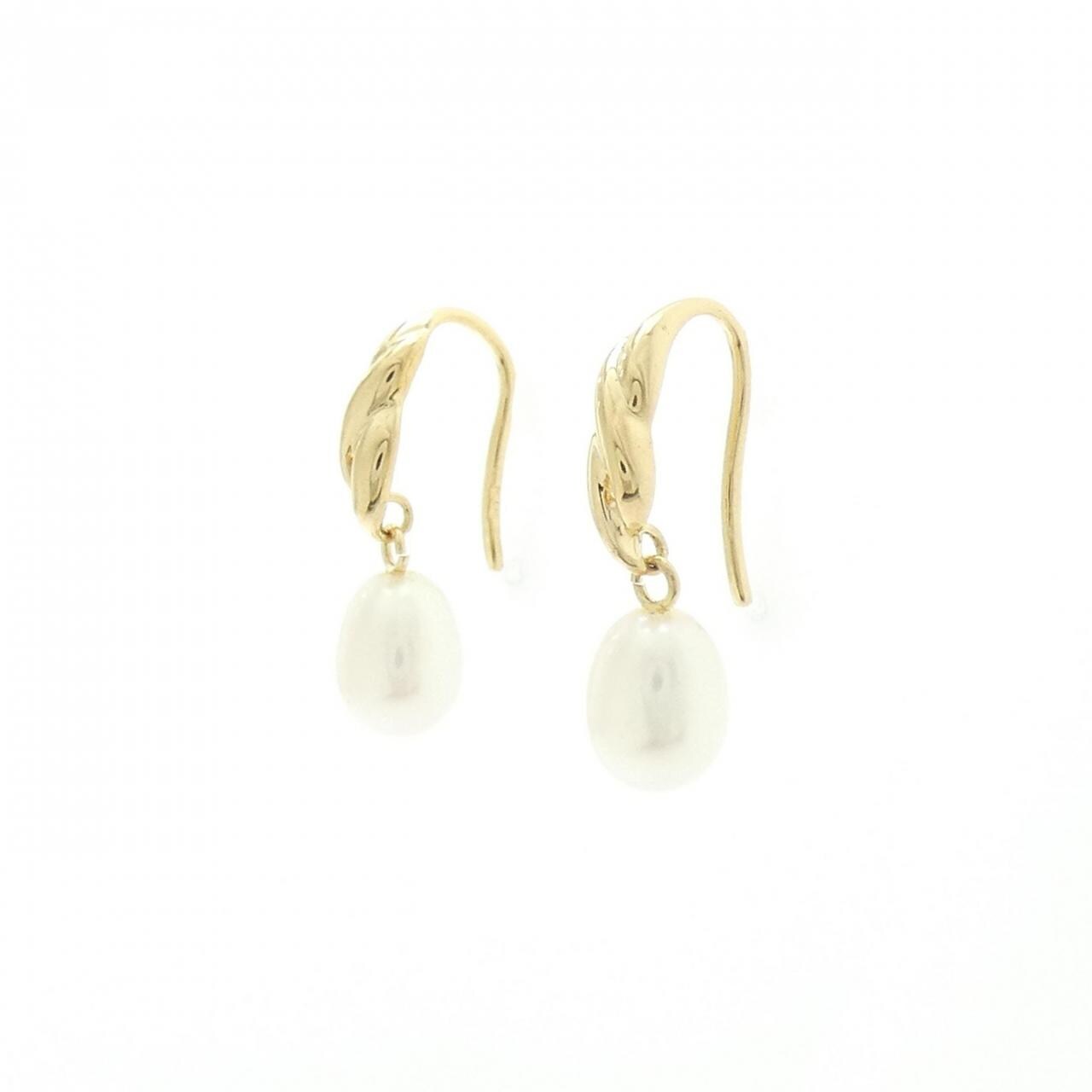 K18YG 淡水パール ピアス