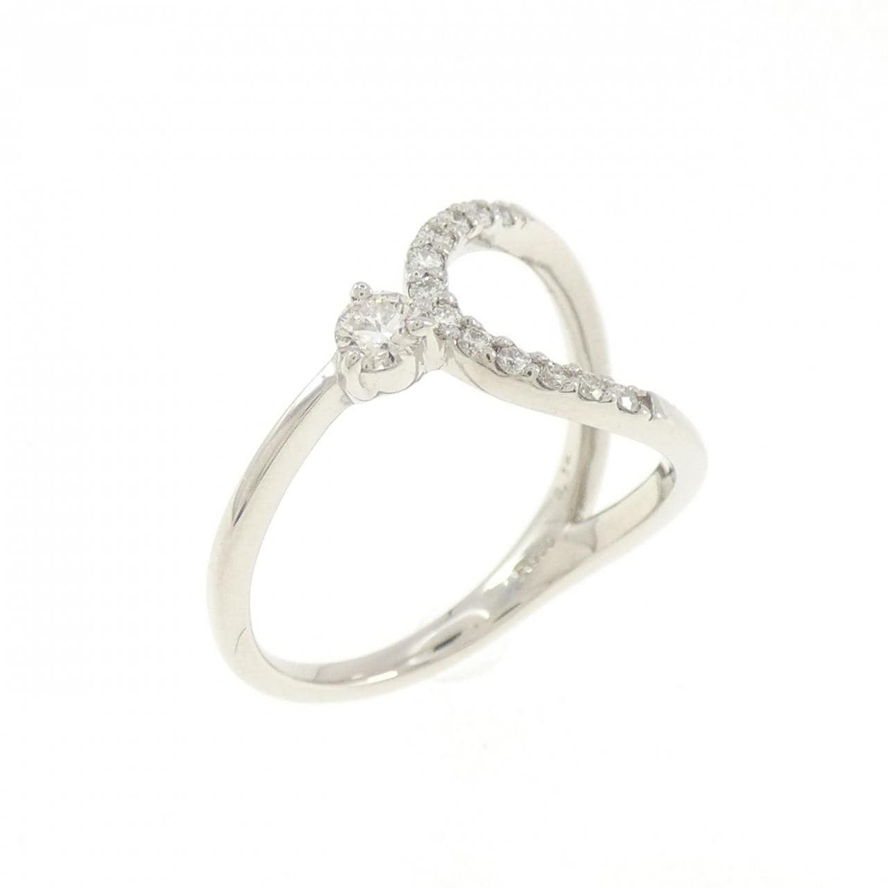 【新品】PT950 ダイヤモンド ピンキー リング 0.14CT