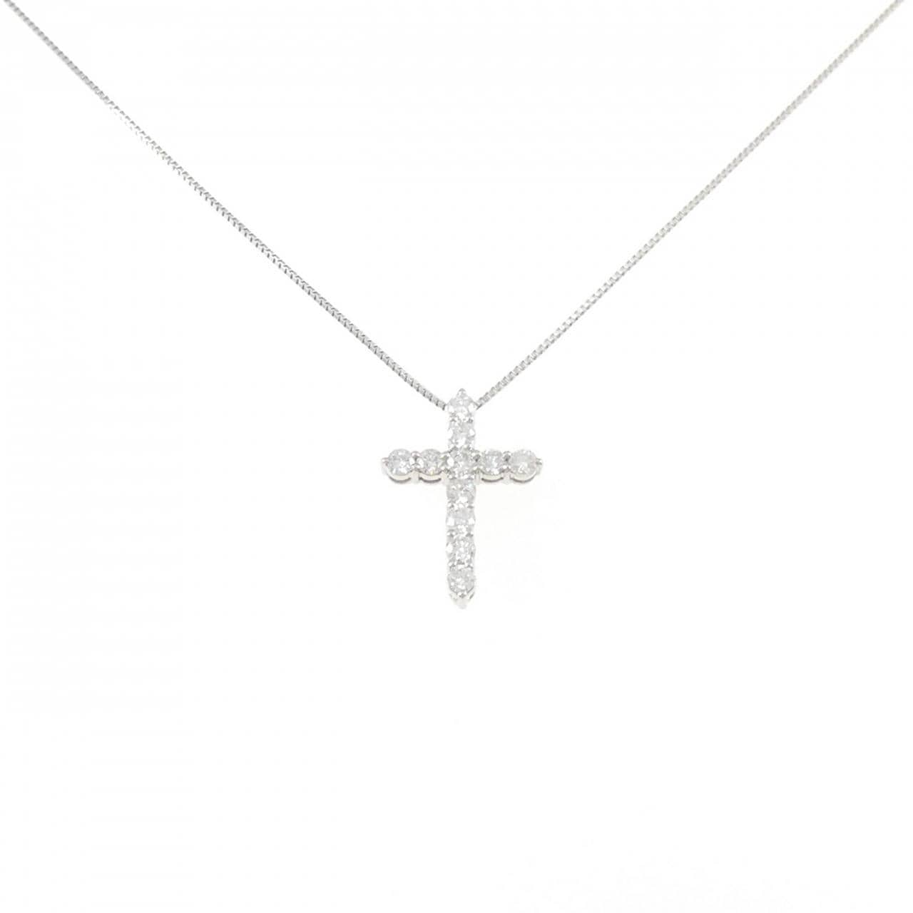 PT900/PT850 クロス ダイヤモンド ネックレス 0.55CT
