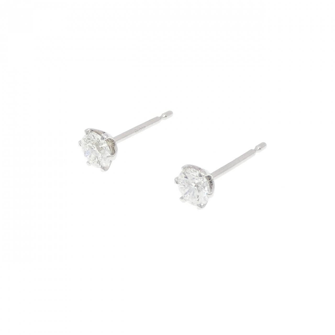 【リメイク】PT900/ST ダイヤモンド ピアス 0.205CT 0.208CT E-F VVS2 3EXT H&C