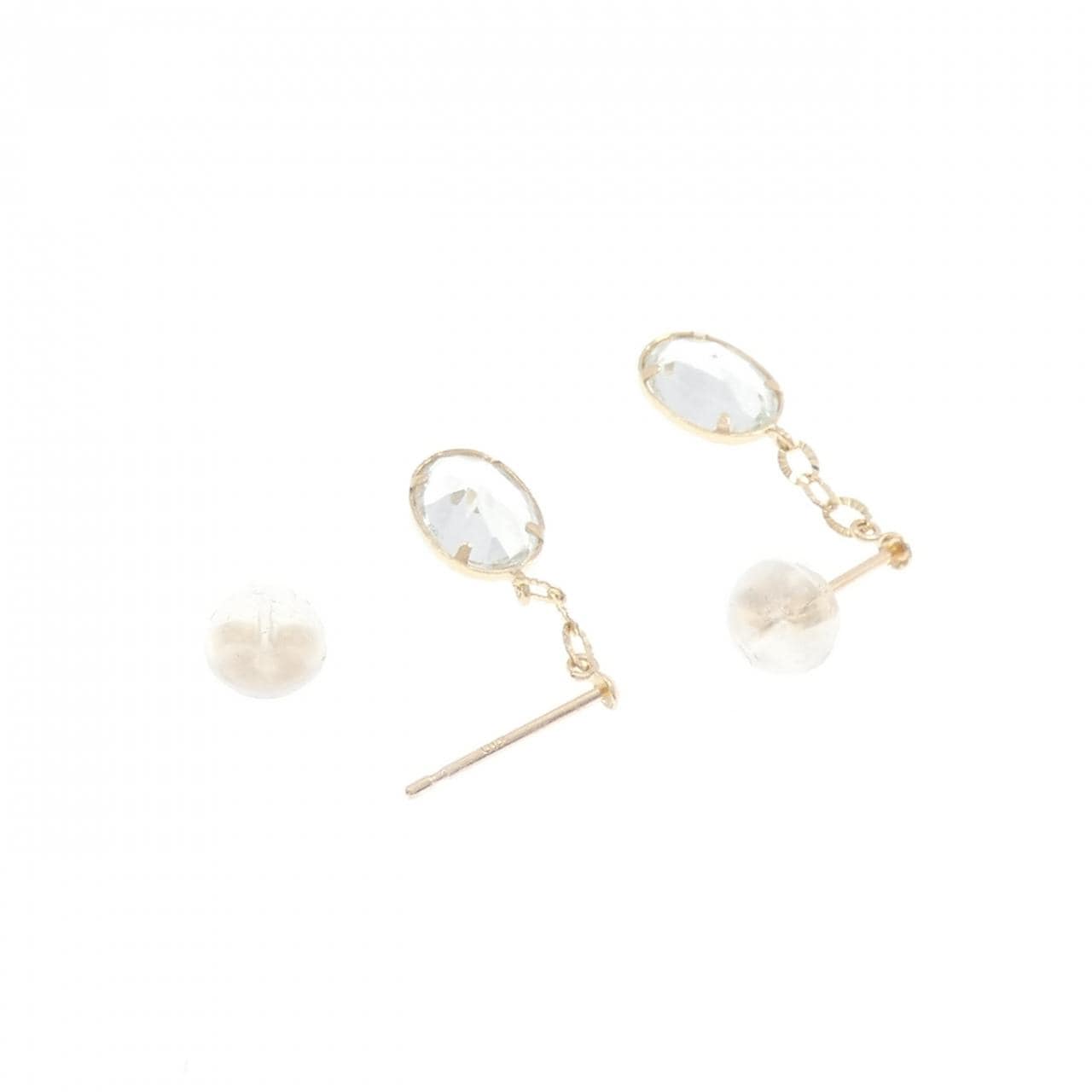 【新品】K10YG アクアマリン ピアス