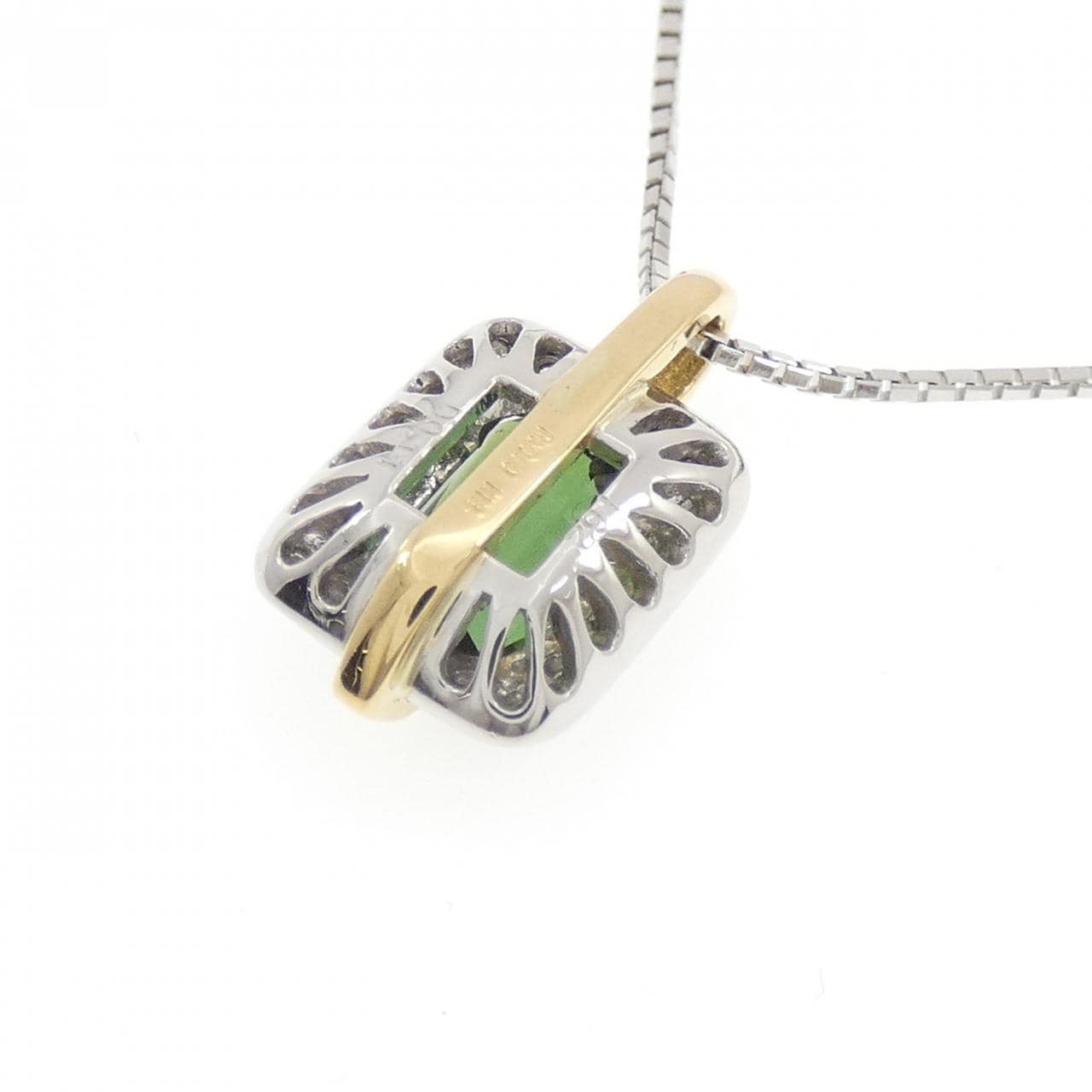 PT900/K18YG/PT850 トルマリン ネックレス 1.62CT