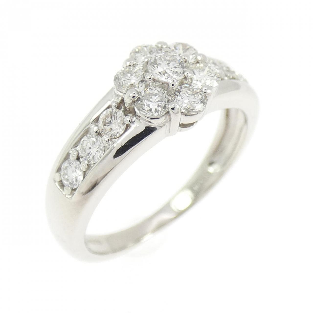 PT900 フラワー ダイヤモンド リング 0.50CT
