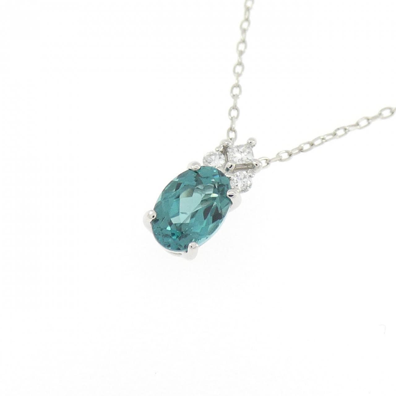 PT950 トルマリン ネックレス 0.40CT