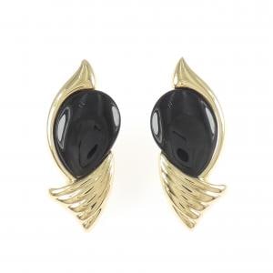 K18YG オニキス ピアス