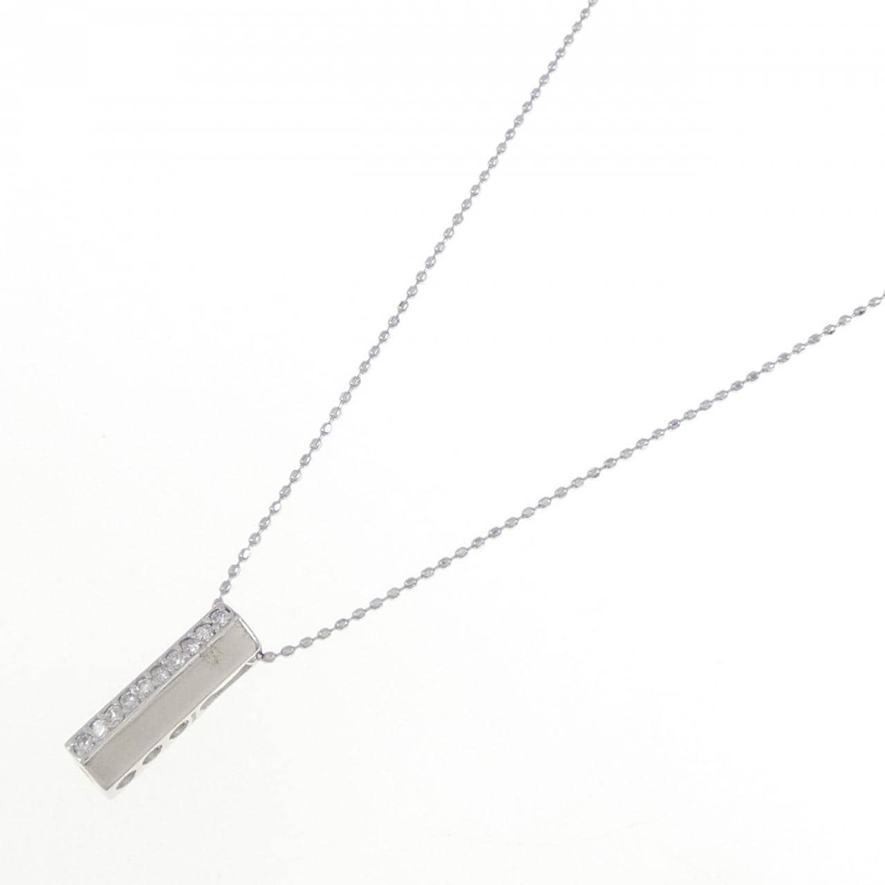 K18WG ダイヤモンド ネックレス 0.10CT