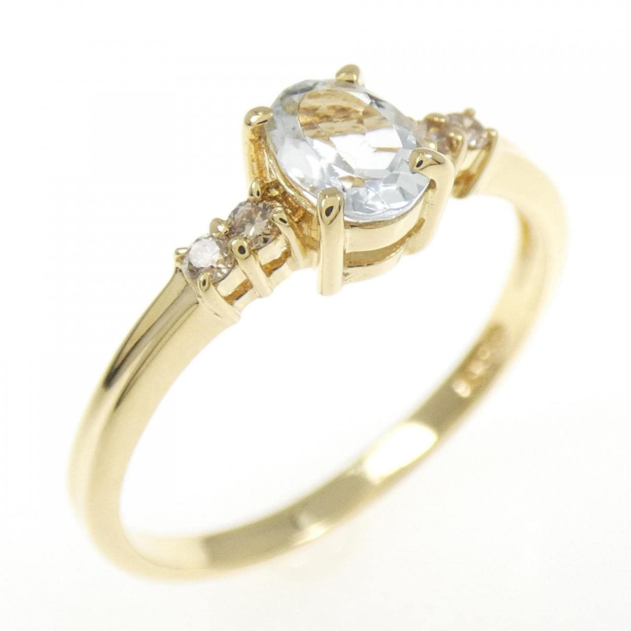 K18YG アクアマリン リング