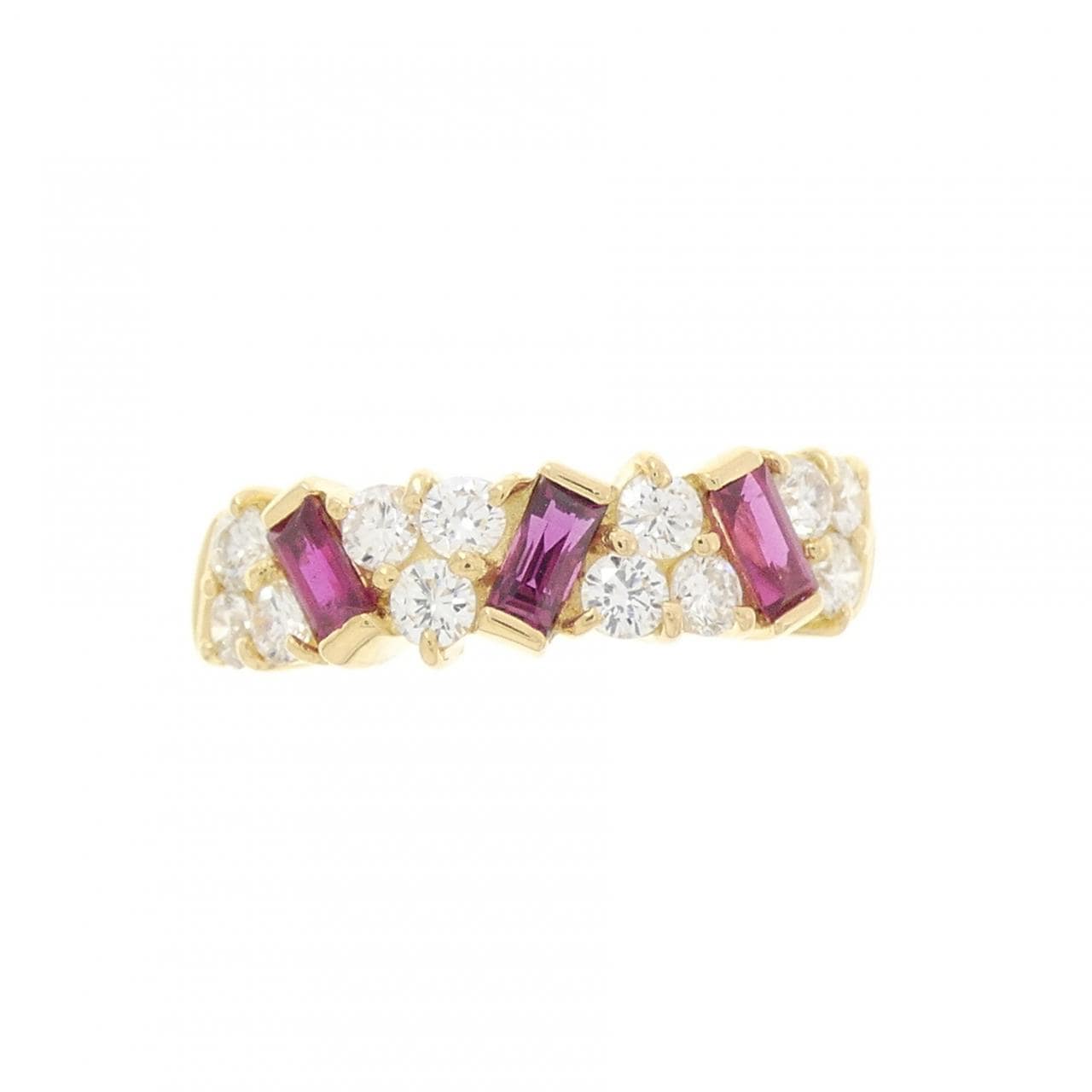 K18YG ルビー リング 0.48CT