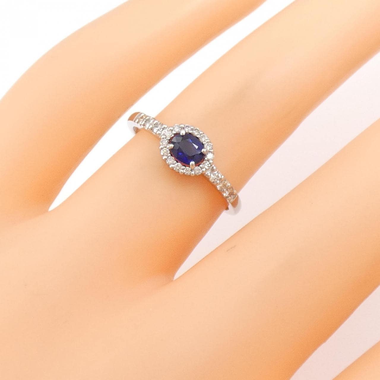 【新品】PT サファイヤ リング 0.28CT