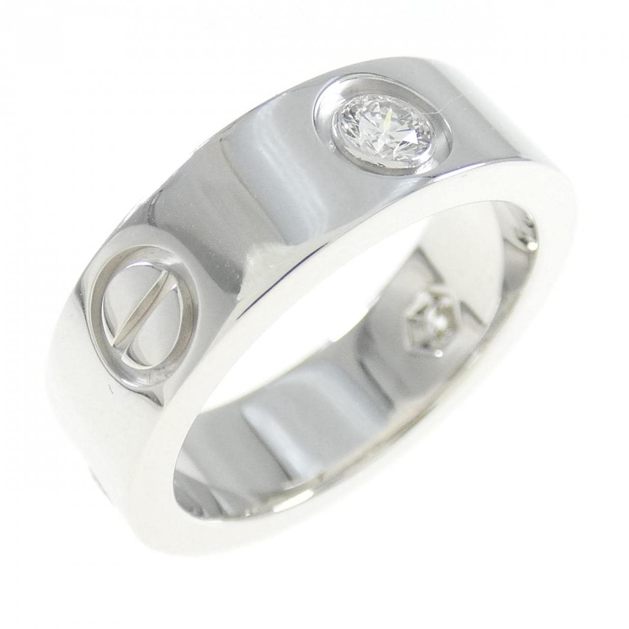 CARTIER LOVE half diamond ring