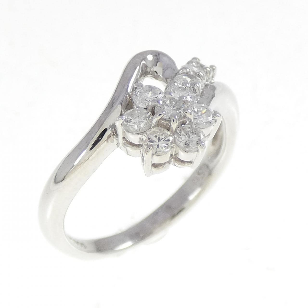 PT900 フラワー ダイヤモンド リング 0.50CT