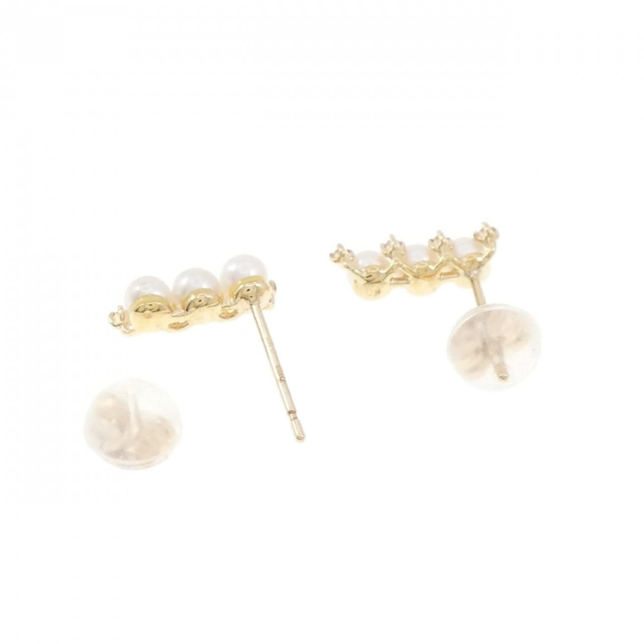 【新品】K10YG 淡水パール ピアス