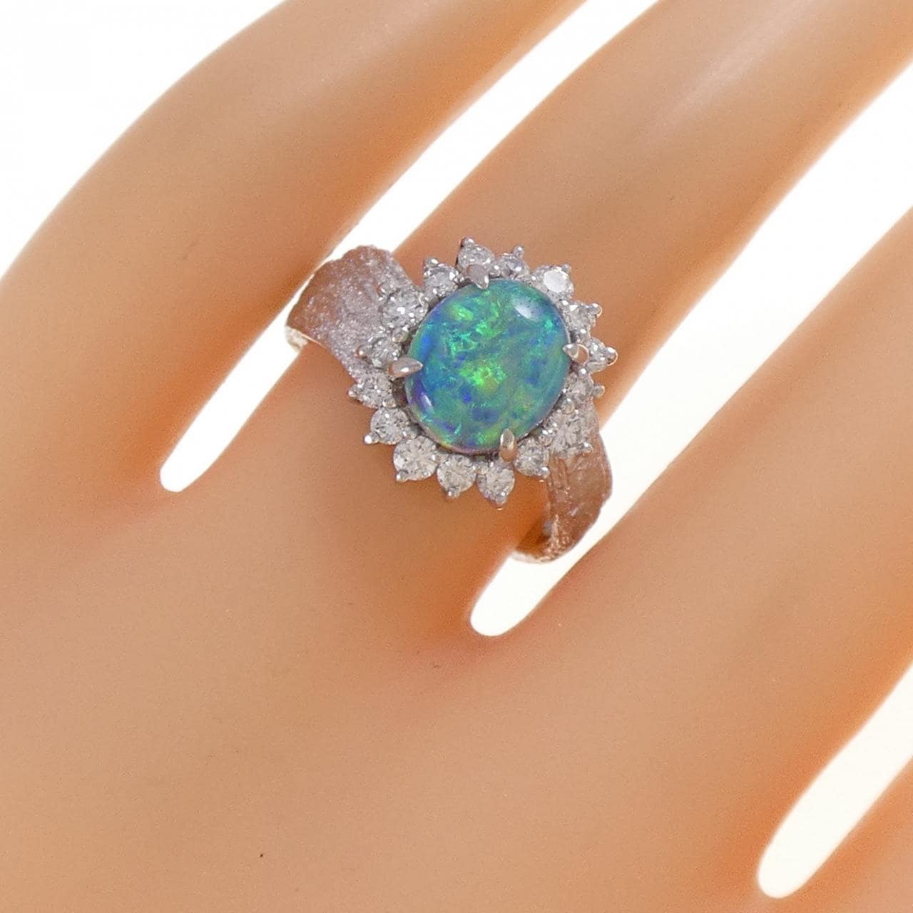 菅沼知行 ブラックオパール リング 1.74CT