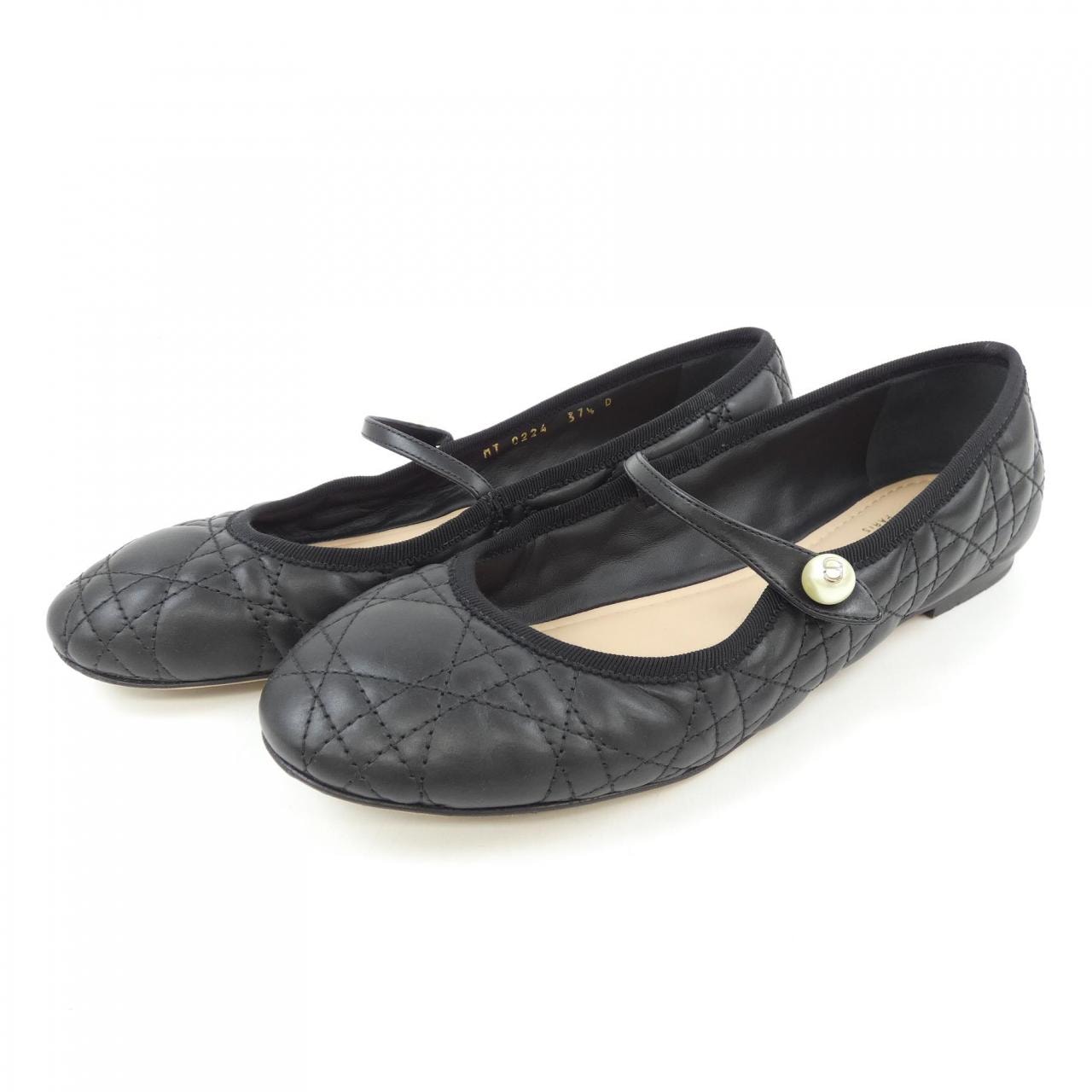 クリスチャンディオール CHRISTIAN DIOR CANNAGE QUILTED DIOR BALLET フラットシューズ