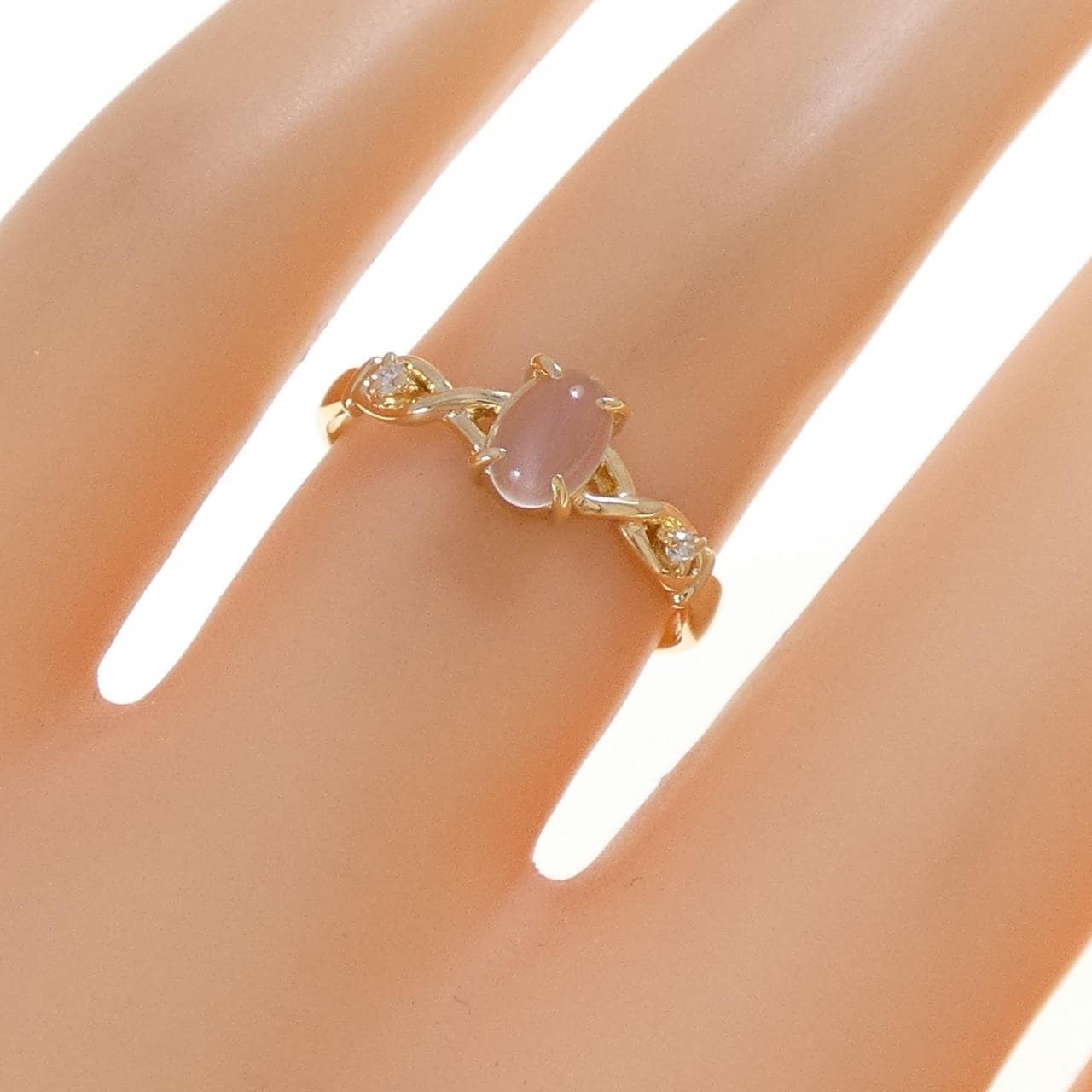 K18YG ムーンストーン リング