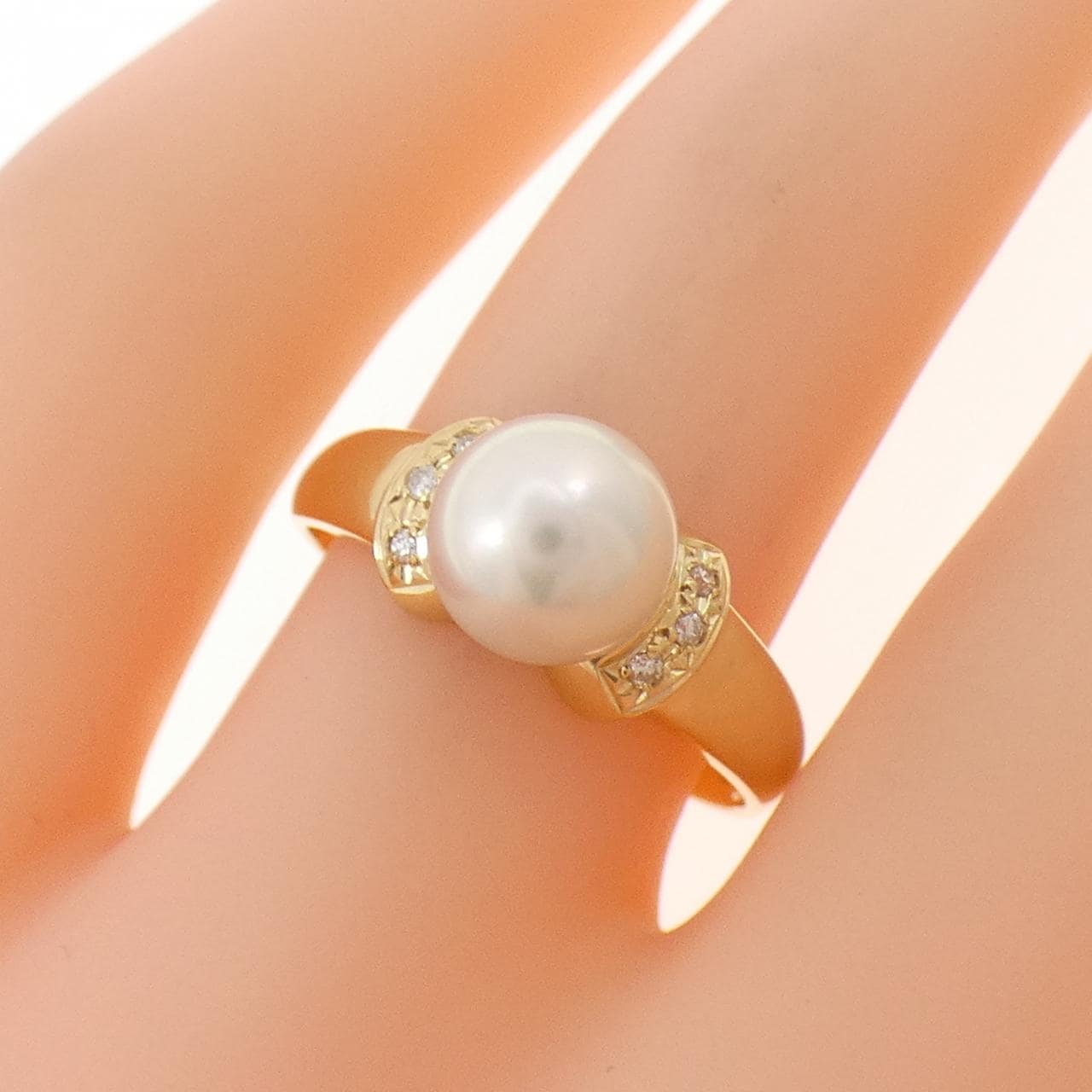 K18YG アコヤパール リング 7.0mm