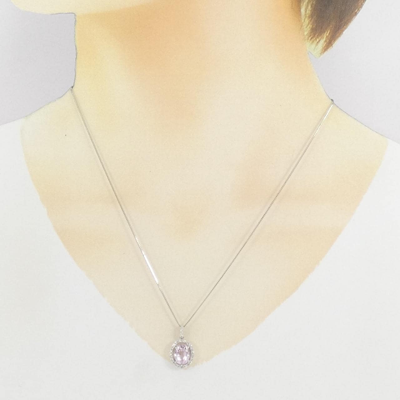 PT900/PT850 クンツァイト ネックレス 2.26CT
