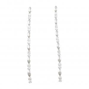 K14WG ダイヤモンド ピアス