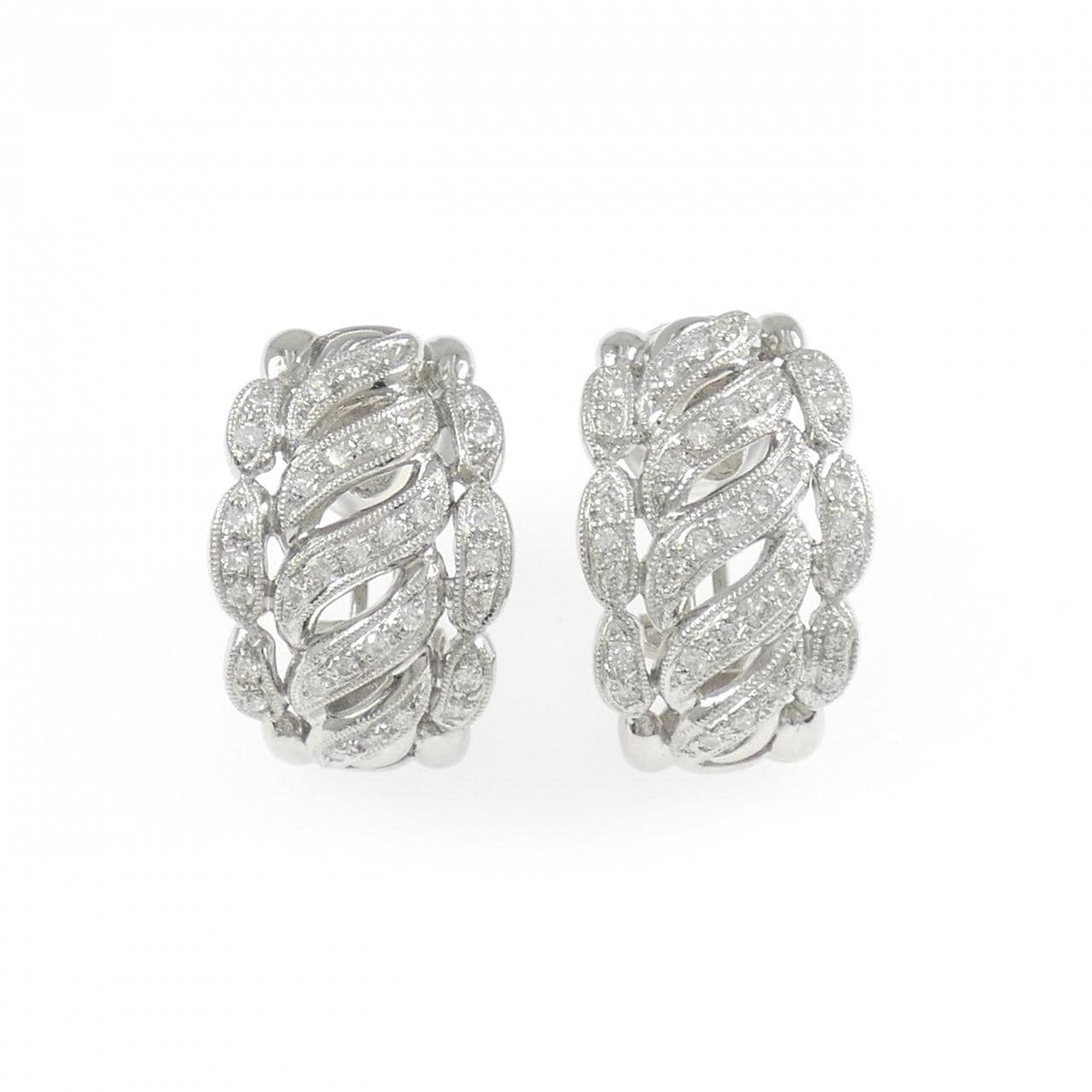 K18WG/K14WG鑽石耳環 0.52 克拉