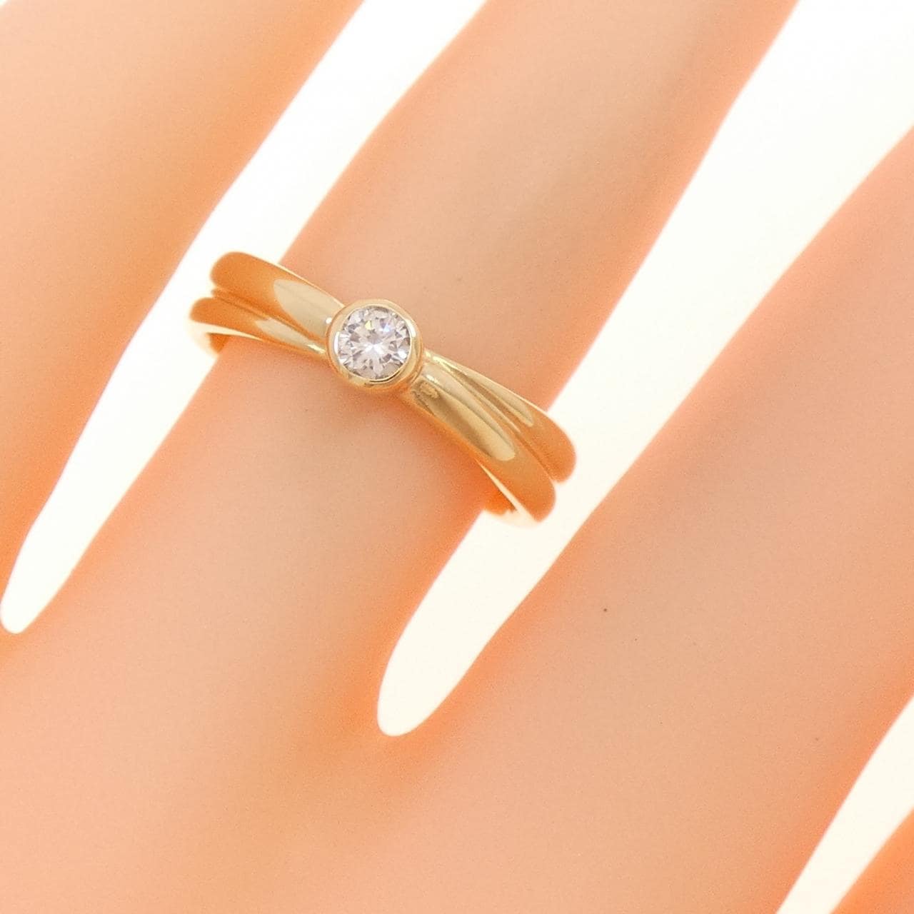 K18YG ダイヤモンド リング 0.10CT