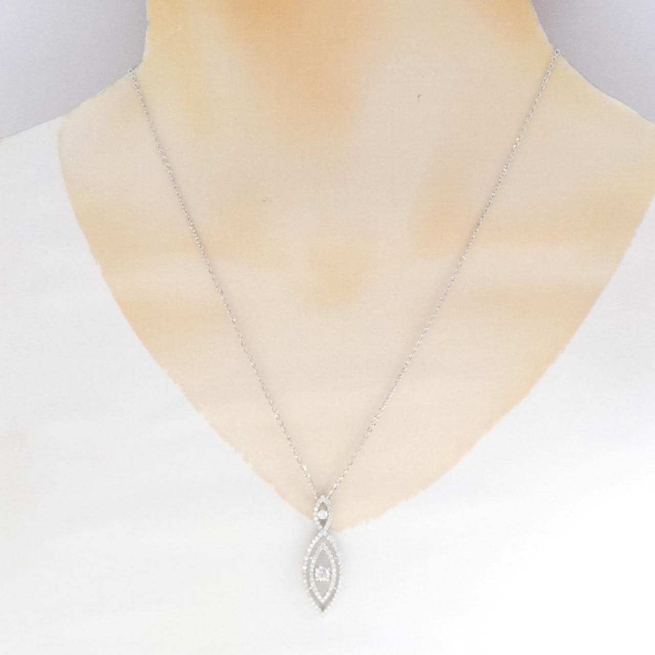 PT900/K18PG ダイヤモンド ネックレス 0.239CT VLPP I1
