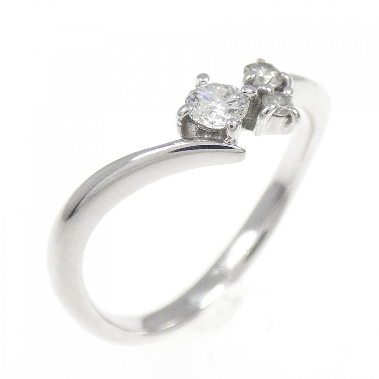 K18WG ダイヤモンド リング 0.15CT