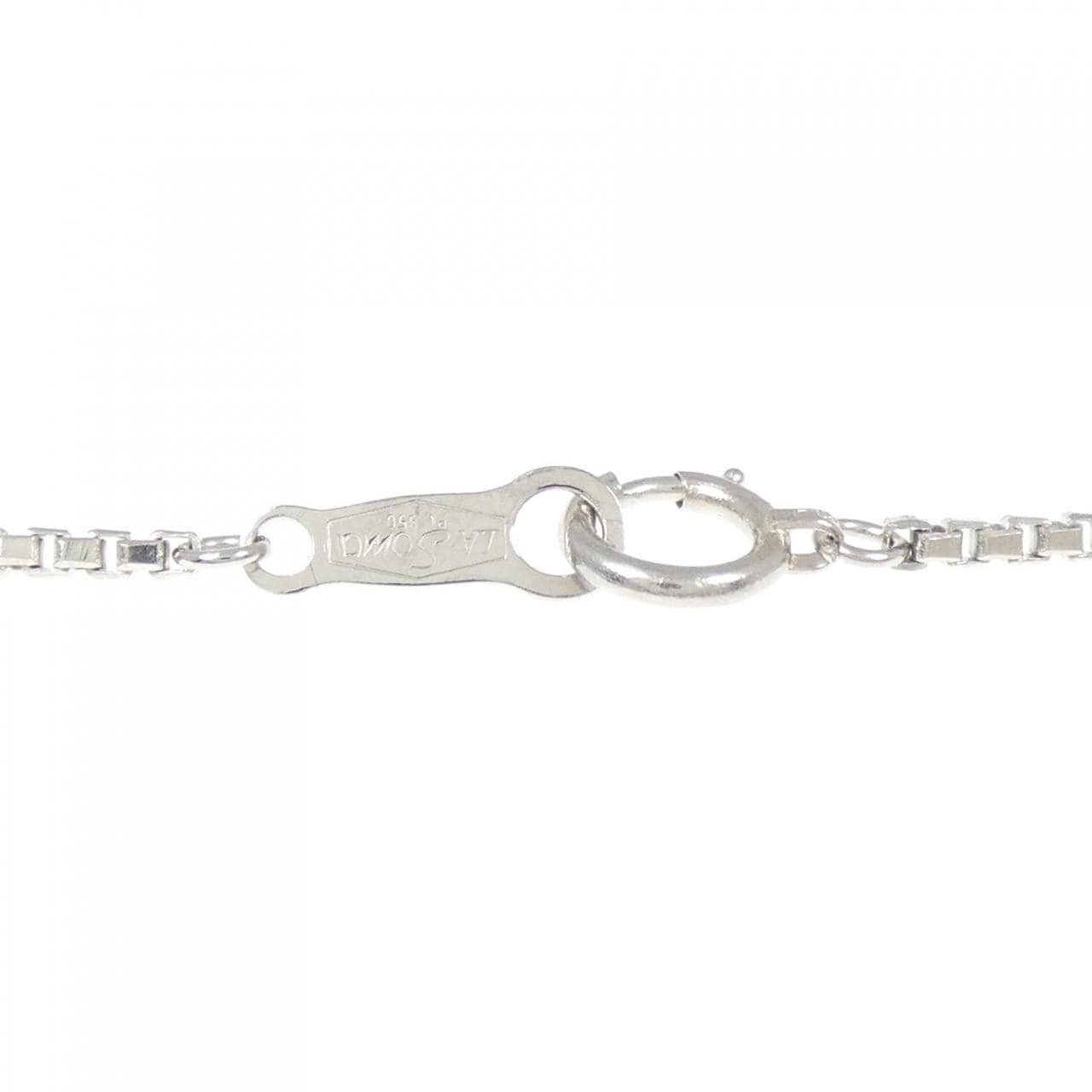 PT900/PT850 ハート ルビー ネックレス 1.00CT