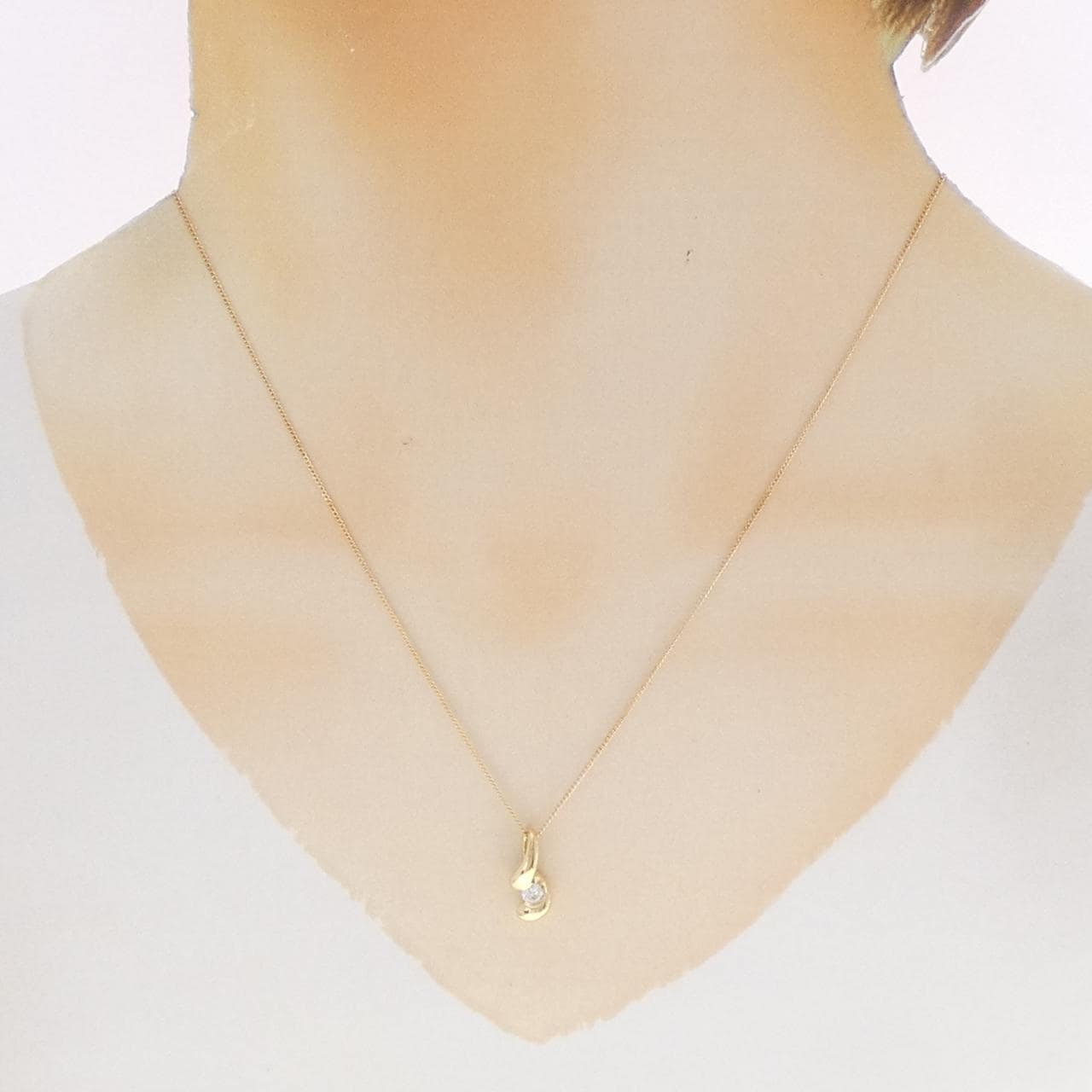 750YG/K18YG ダイヤモンド ネックレス