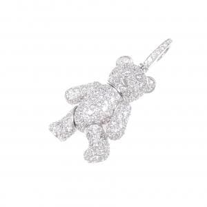 750WG ベア パヴェ ダイヤモンド ペンダント 2.83CT