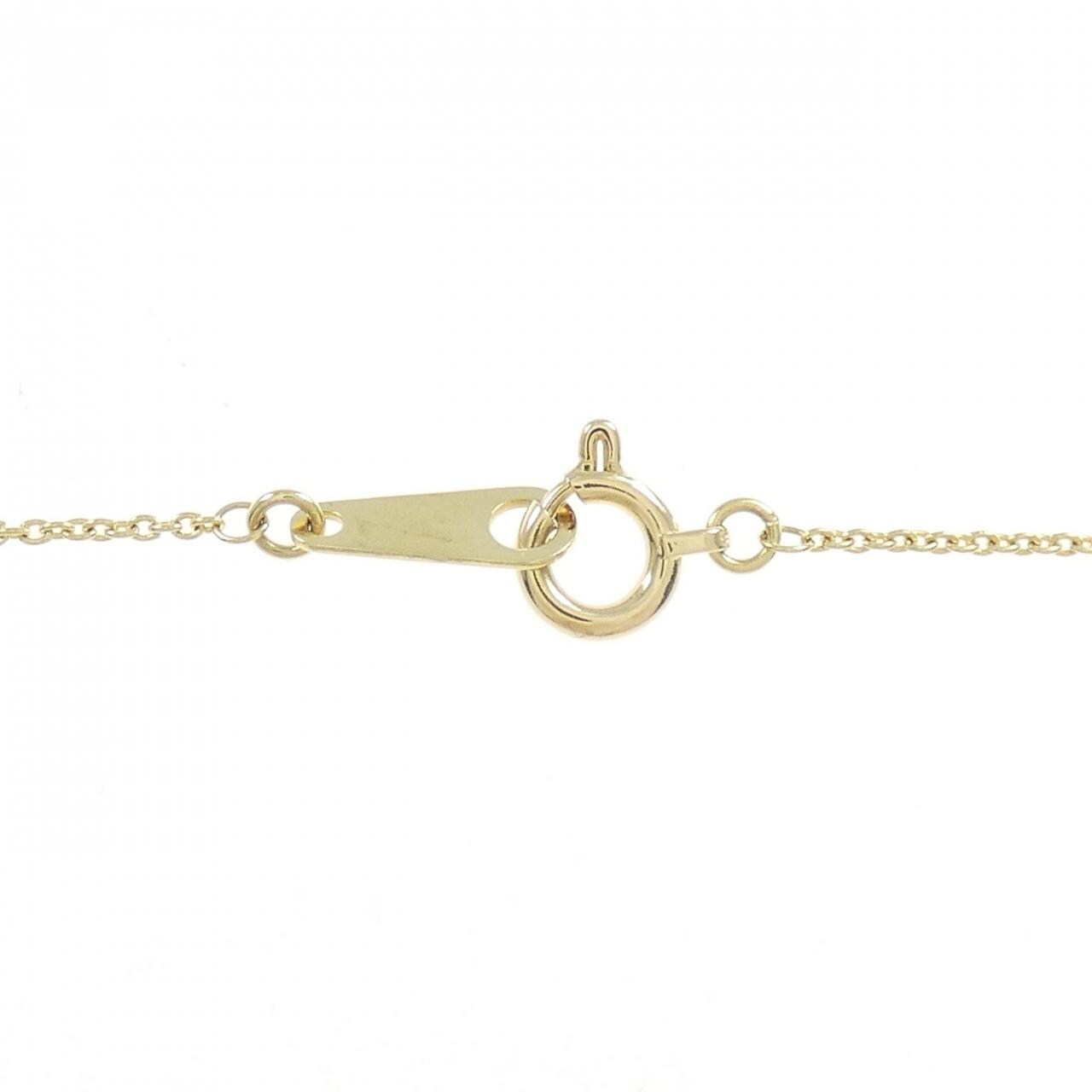 K18YG フラワー ダイヤモンド ネックレス 0.12CT