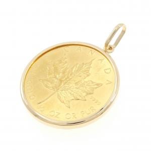 K18YG (框) 硬币吊坠