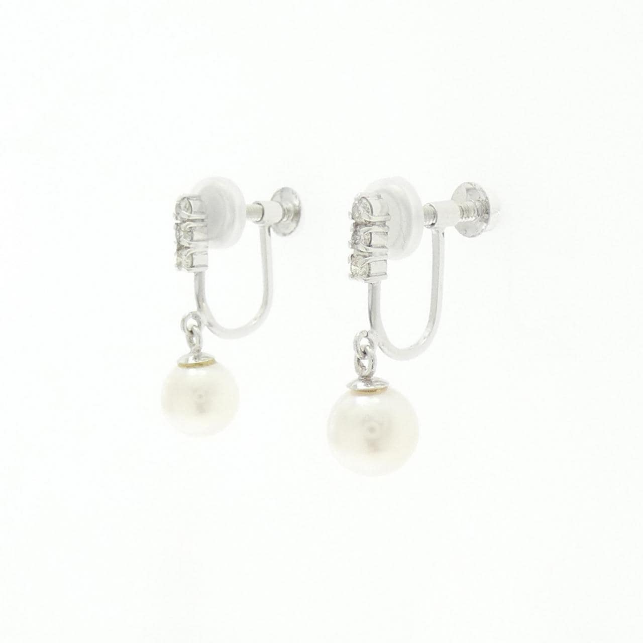 K14WG アコヤパール イヤリング 6.0mm